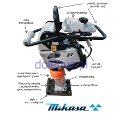 Skoczek- ubijak, stopka wibracyjna Mikasa MTX60E z silnikiem Honda z przeglądem zerowym
